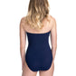 Profile By Gottex - Lace Up Shirred Front Strapless One Piece Swimsuit