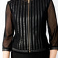 Frank Lyman - Zipper Closure Striped Jacket
