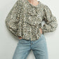 Aaron & Amber - Long Sleeve Bow Tie Blouse