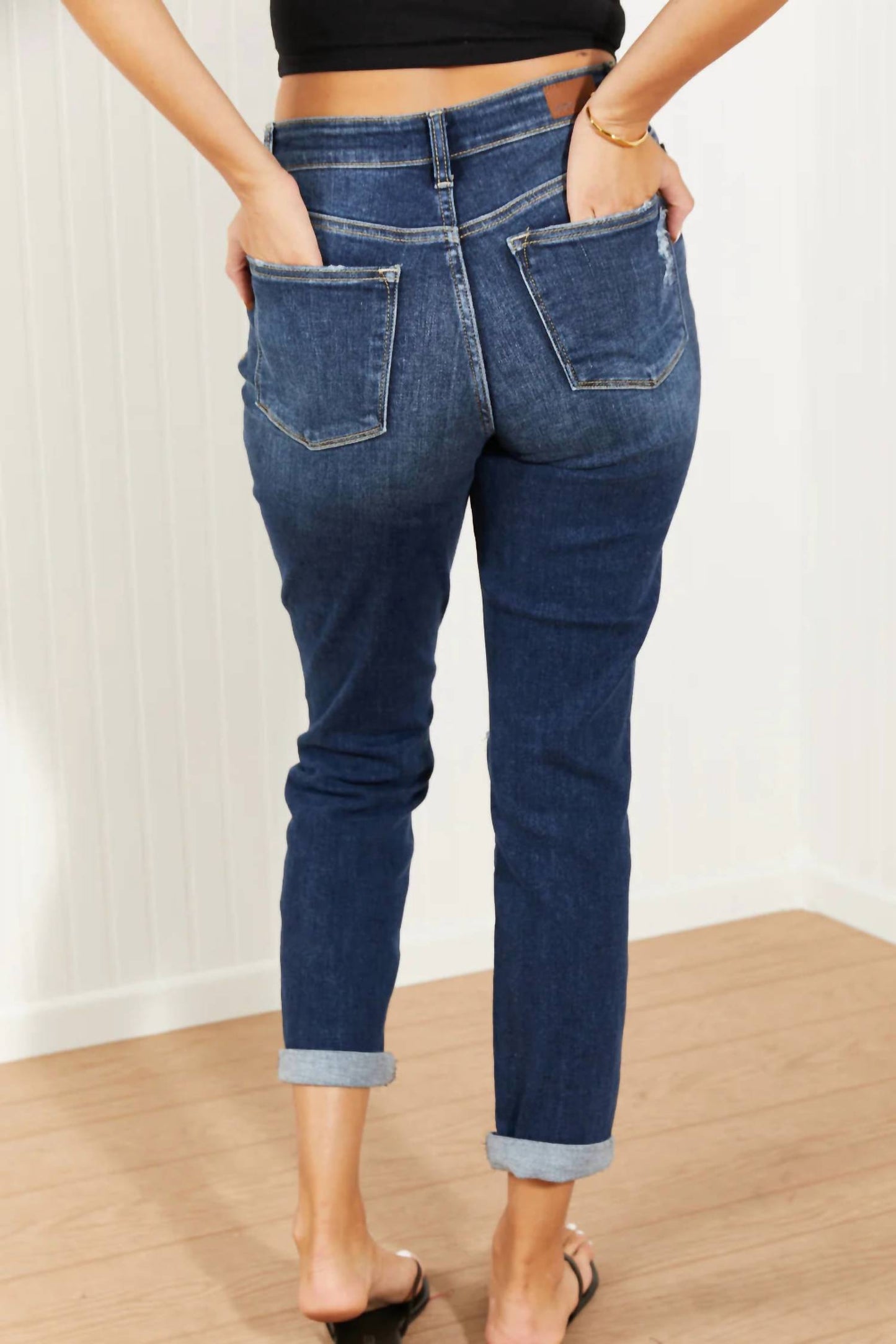 Judy Blue - High Waist Distressed Boyfriend Jeans