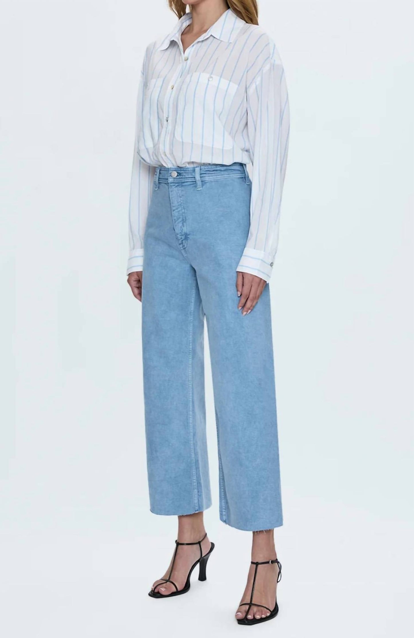Pistola - Penny Crop High Rise Wide Leg Jeans