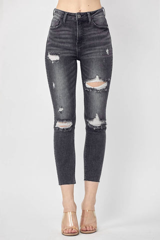 Risen - Olivia High Rise Distressed Skinny Jeans