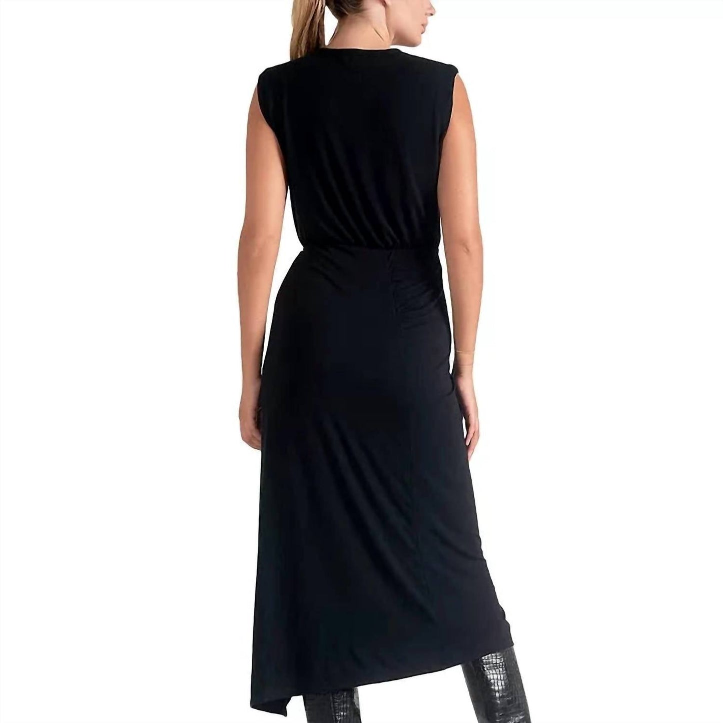 Elan - Lenox Sleeveless Front Slit Midi Dress