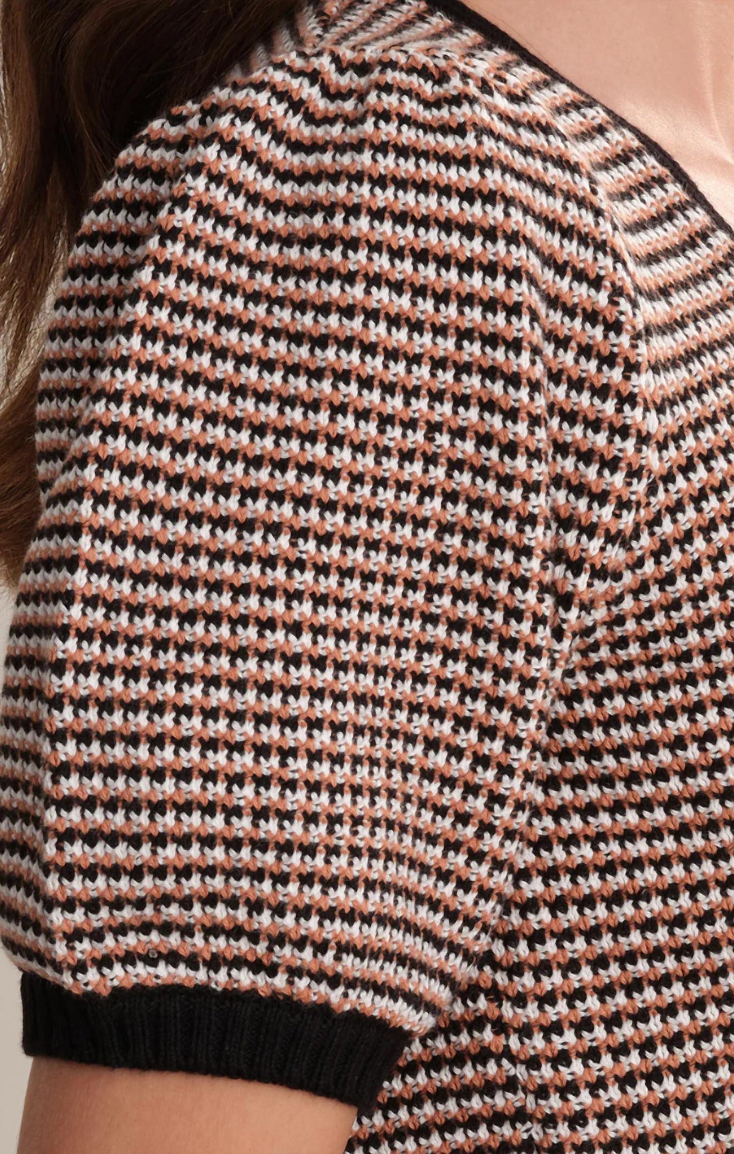 525 America - Elaine Puff Sleeve Tie Front Cardigan