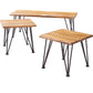Zion Outdoor Industrial Iron And Coffee Table - Teak
