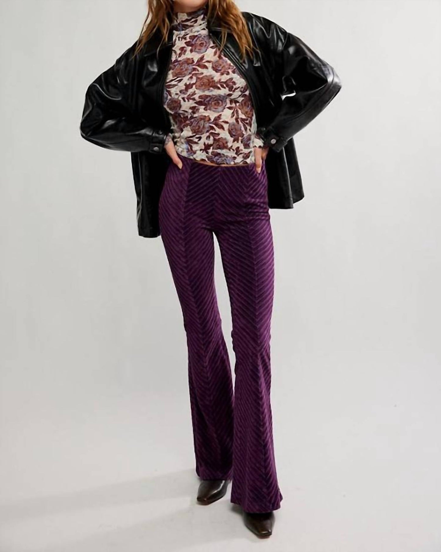 Free People - Penny Pull On Velvet Flare Pant