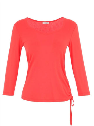 Dolcezza - Women's Ruched Side Tie Top