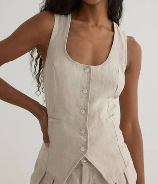 Bella Dahl - Scoop Neck Button Vest