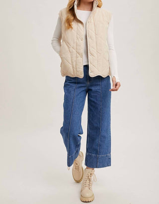 Bluivy - Women's Button Down Quilted Puffer Vest