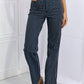 Judy Blue - High Waist Tummy Control Striped Straight Trouser Jeans