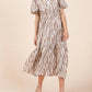 Geegee - Zebra Print Tiered Midi Dress
