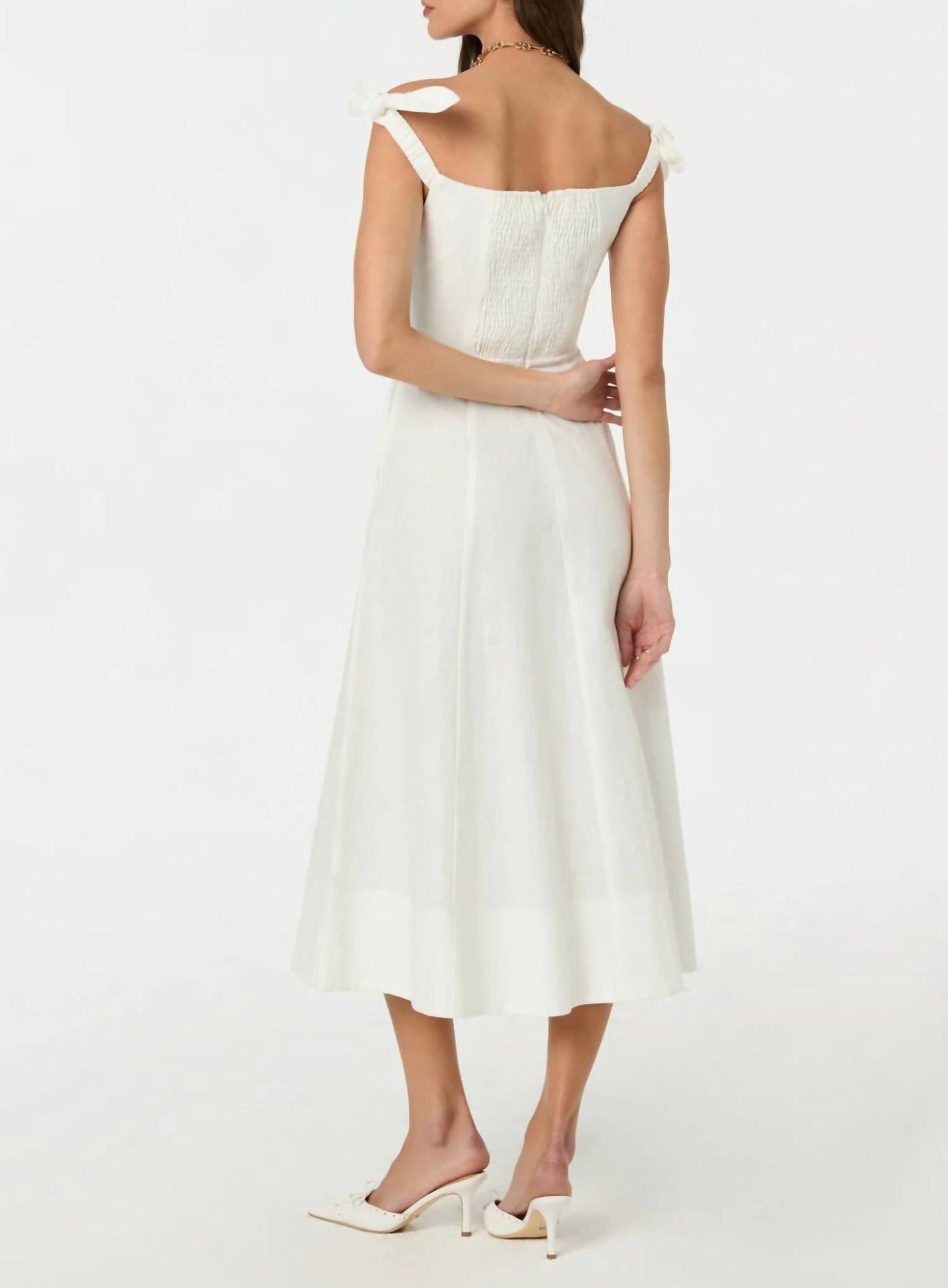 Astr - Charelin Linen Off Shoulder Dress