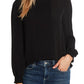 Women's Long Sleeve Smocked Cuff Pintuck Blouse
