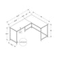 L-Shaped Corner Computer Desk with Contemporary Marble Look