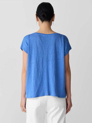Eileen Fisher - Organic Linen Jersey V-Neck Tee