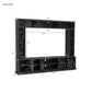 All-In-One Entertainment Center with Bookshelves & Tempered Glass Doors