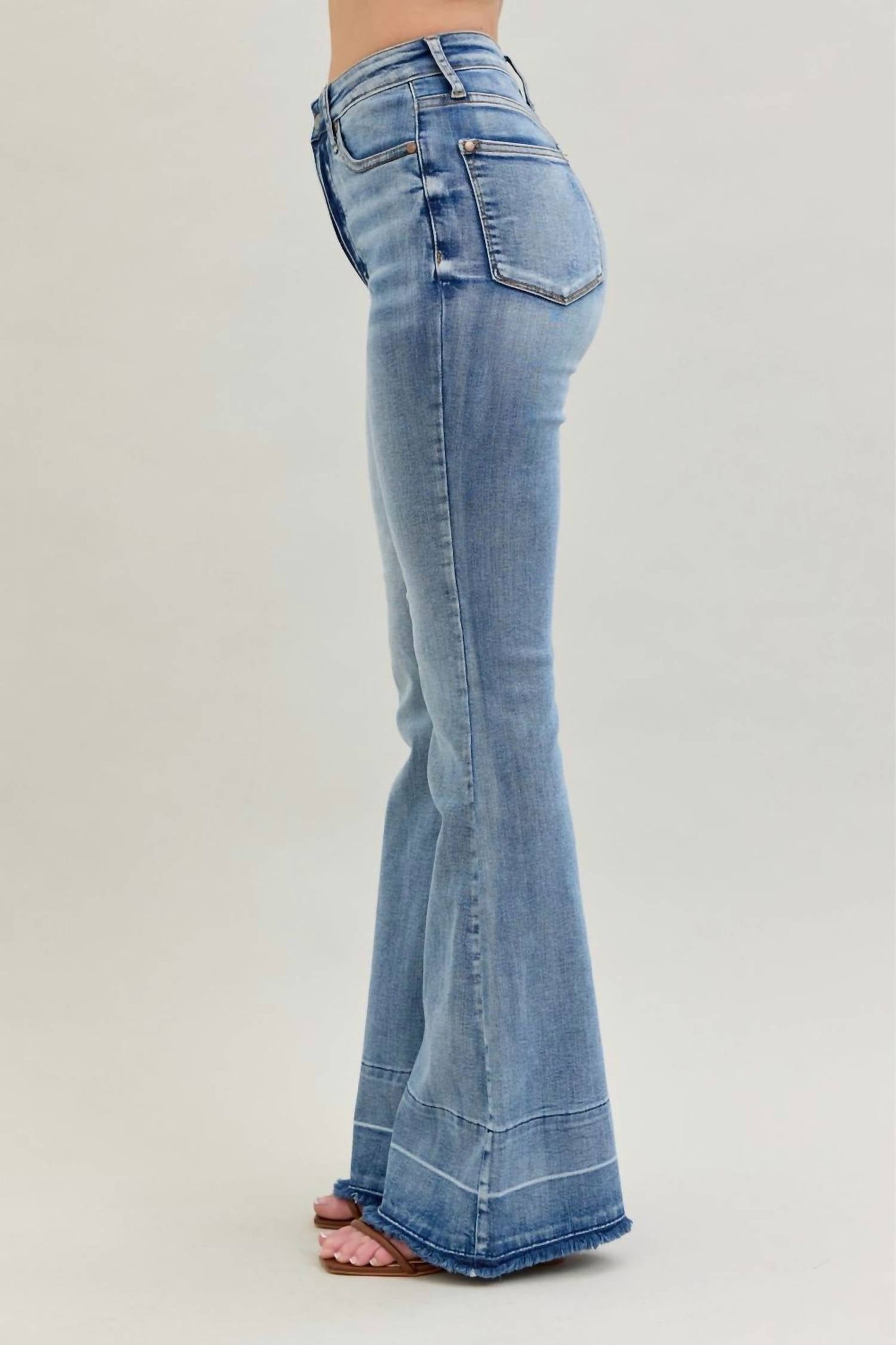 Judy Blue - High Waist Tummy Control Release Hem Flare Jeans