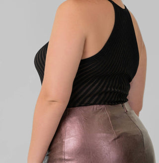 Good American - Soft Ribbed Halter Bodysuit