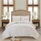 3 Piece Tufted Cotton Chenille Palm Comforter Set Off-White King/Cal King