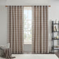 Plaid Rod Pocket and Back Tab Curtain Panel with Fleece Lining