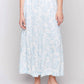 Charlie B - Bloom Print Linen Tier Maxi Skirt
