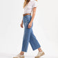 Veronica Beard - TAYLOR CROPPED HIGH RISE WIDE LEG JEANS