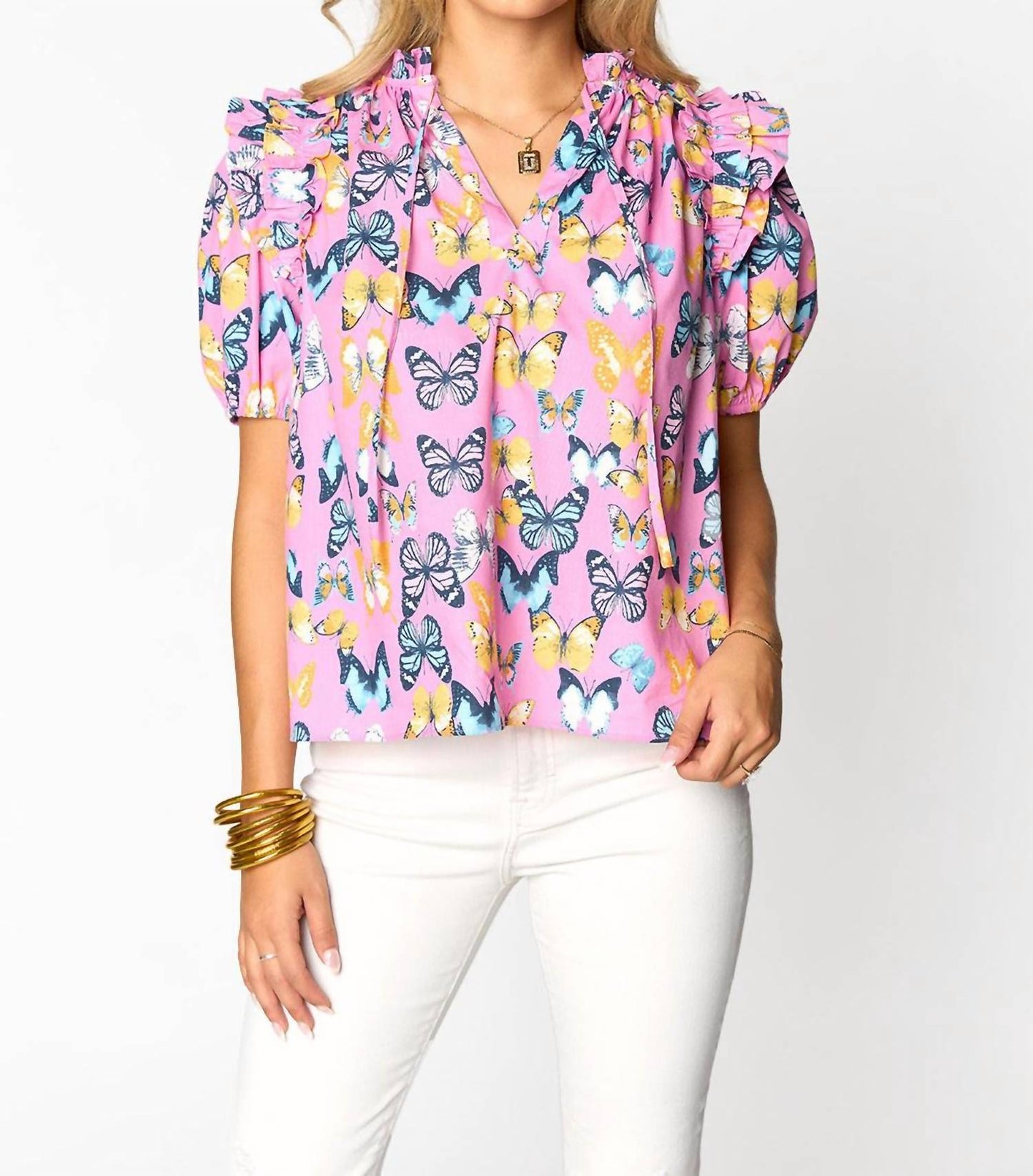 Buddylove - "Come Fly with Me" Butterfly Blouse