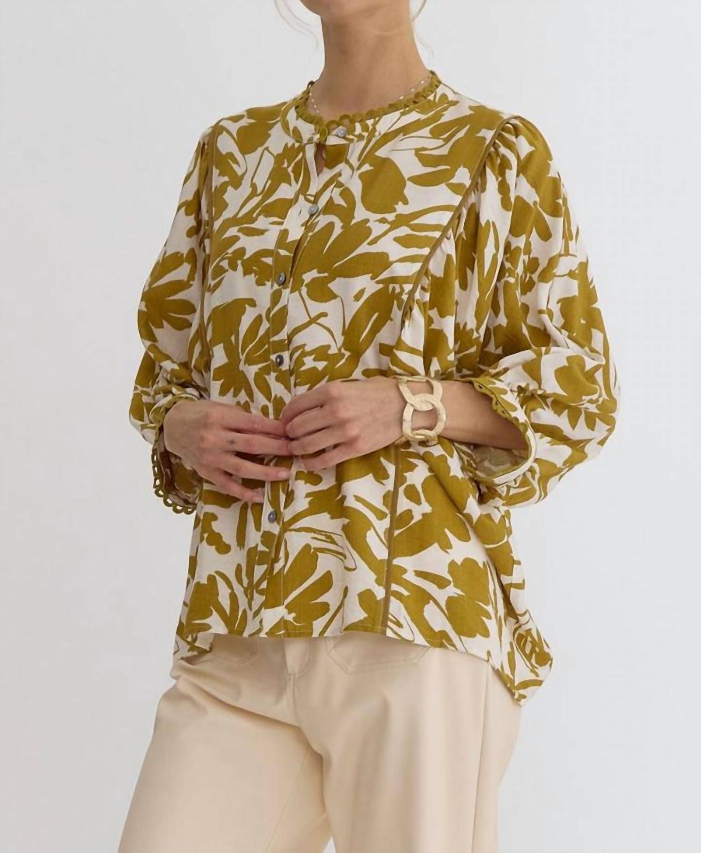 Entro - Dijon Printed Blouse