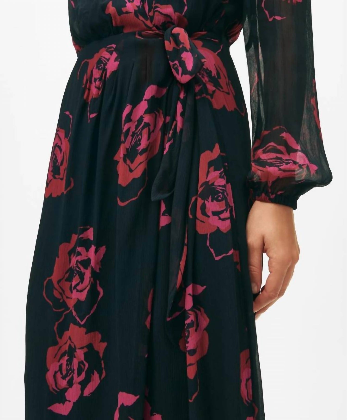 Brooks Brothers - Rose Wrap Chiffon Dress