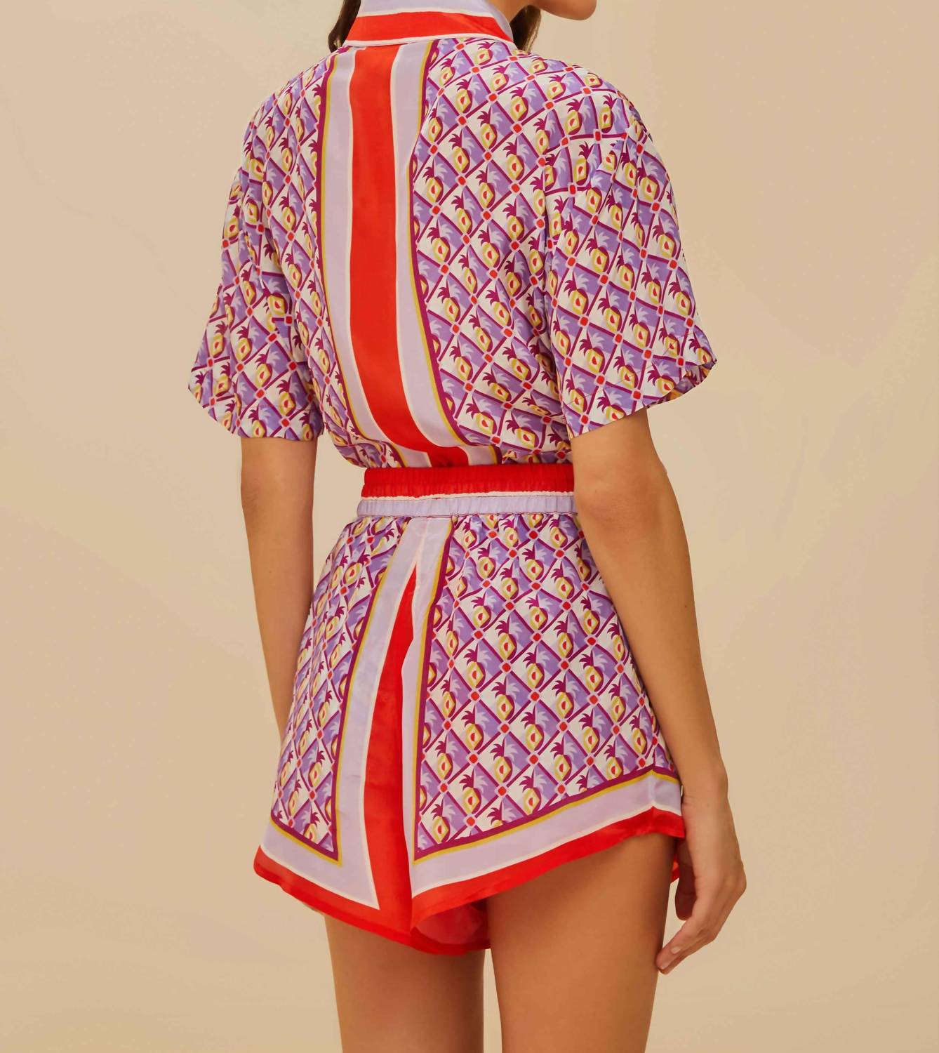 Farm Rio - Graphic Pineapple Scarf Multicolor Shorts