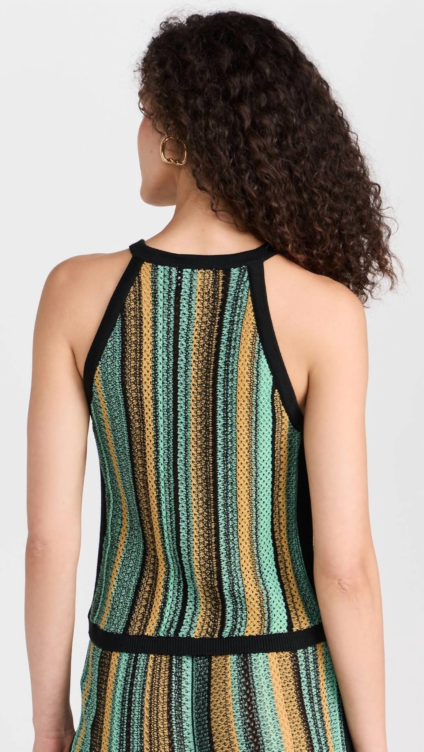 Nation Ltd - Mari Crochet Stripe Halter Top