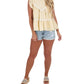 Blue Blush - Ribbon & Ruffle Contrast Top