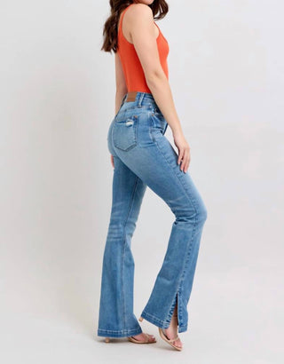 Judy Blue - Tummy Control Side Slit Bootcut Jeans