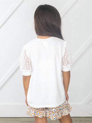 Southern Grace - Girl's Just Like Mama Lace Sleeve Top