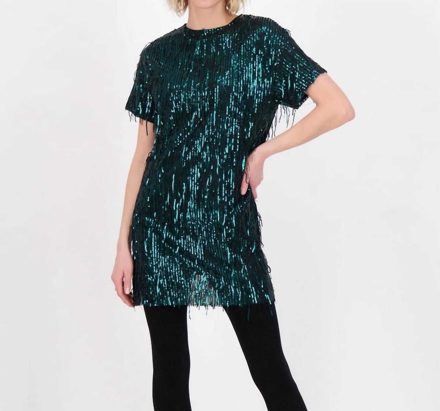 Gabby Isabella - Sequin Fringed Mini Dress