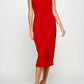 2 Hearts Apparel - Mock Neck Midi Dress