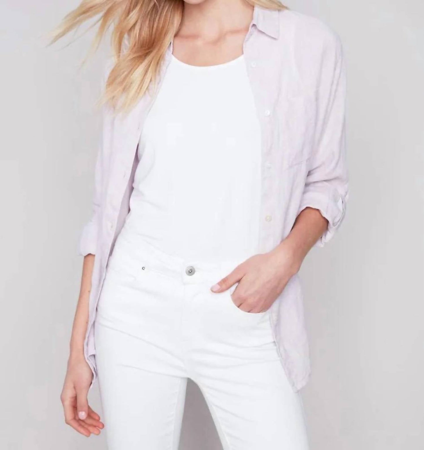 Charlie B - Linen Button Down Shirt