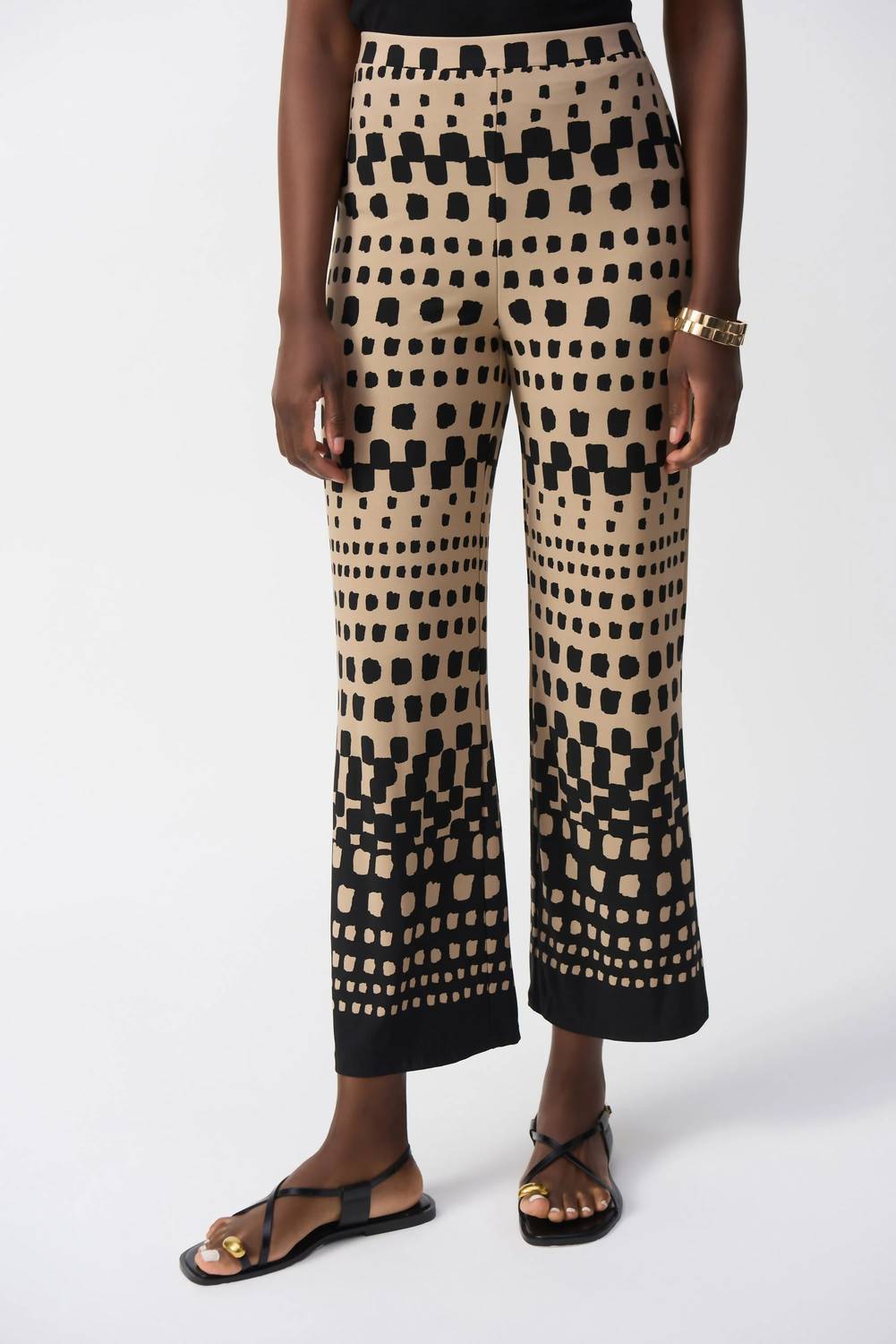 Joseph Ribkoff - Geometric Pull On Wide Leg Pants