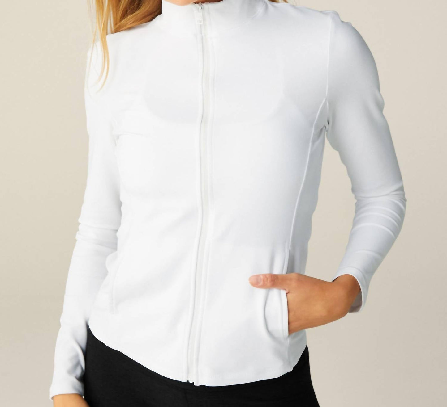 Beyond Yoga - On The Go Mock Neck Jacket