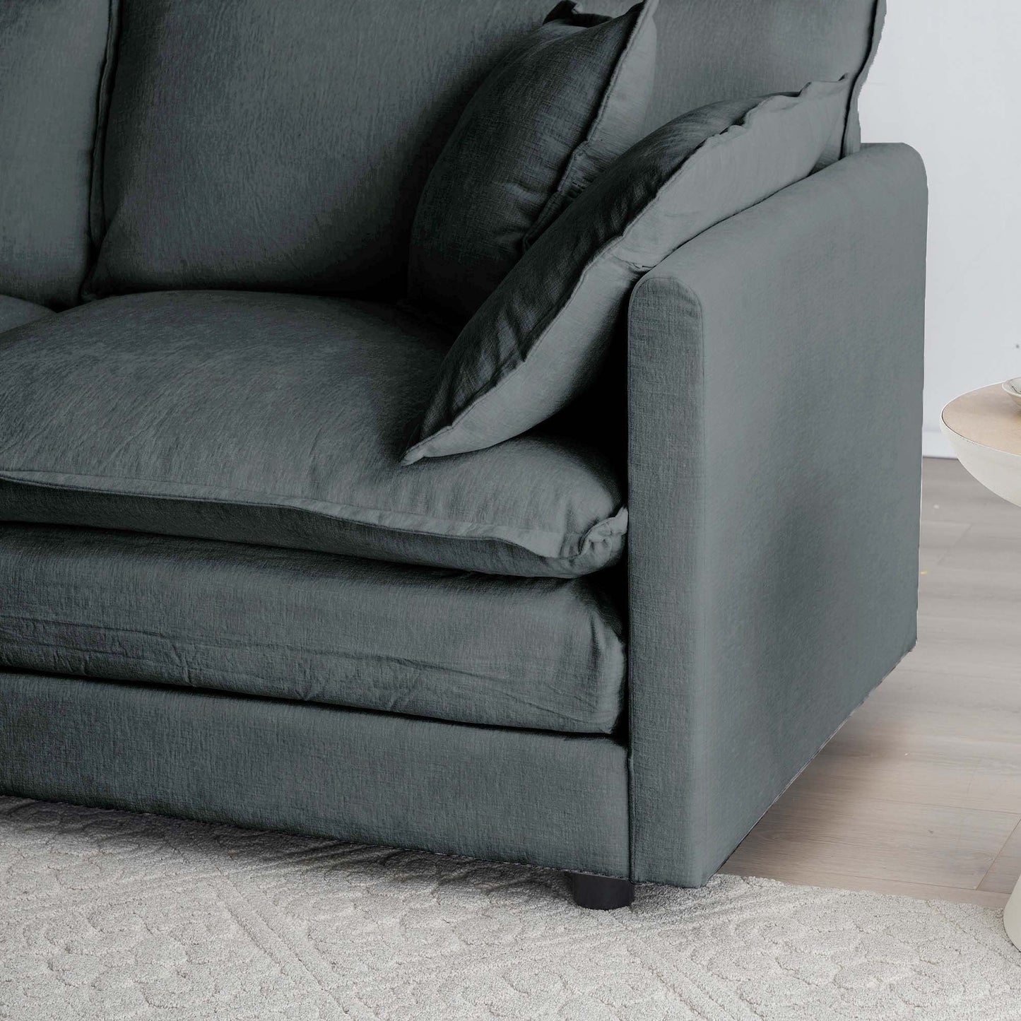 Comfy Deep Single Seat Sofa Upholstered Reading Armchair