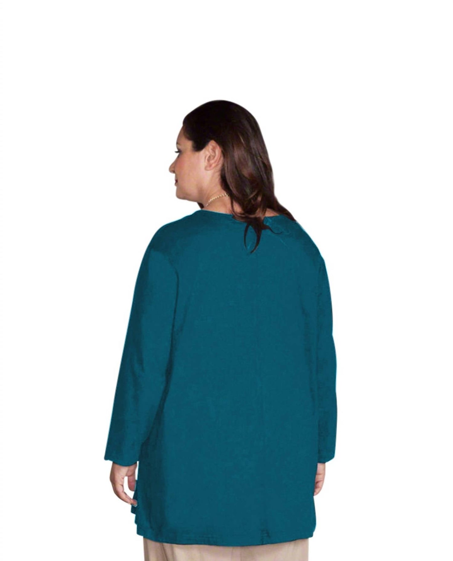 On The Plus Side - Jersey Long Sleeve V-Neck Tee - Plus