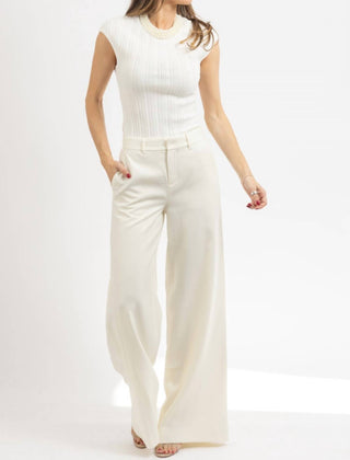 Bibi - Vivi Pearl Trim Top