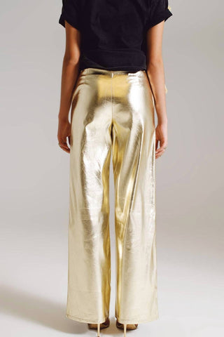 Q2 - Metallic Straight Leg Pants