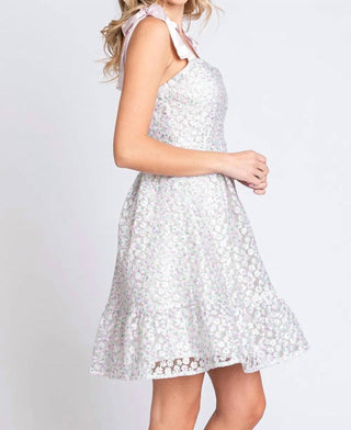 Trendsi - GeeGee Mesh Floral Embroidered Sleeveless Dress