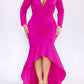 Karen T Design - Deep V Ruched Dress