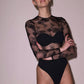 Fleur Du Mal - Bouquet Lacve & Jersey Long Sleeve Bodysuit