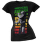 Bob Marley - Teen's Rasta Stripe Portrait Soft Short Sleeve T-shirt