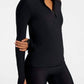 Bandier - Pro Fleece 1/4 Zip Long Sleeve Top