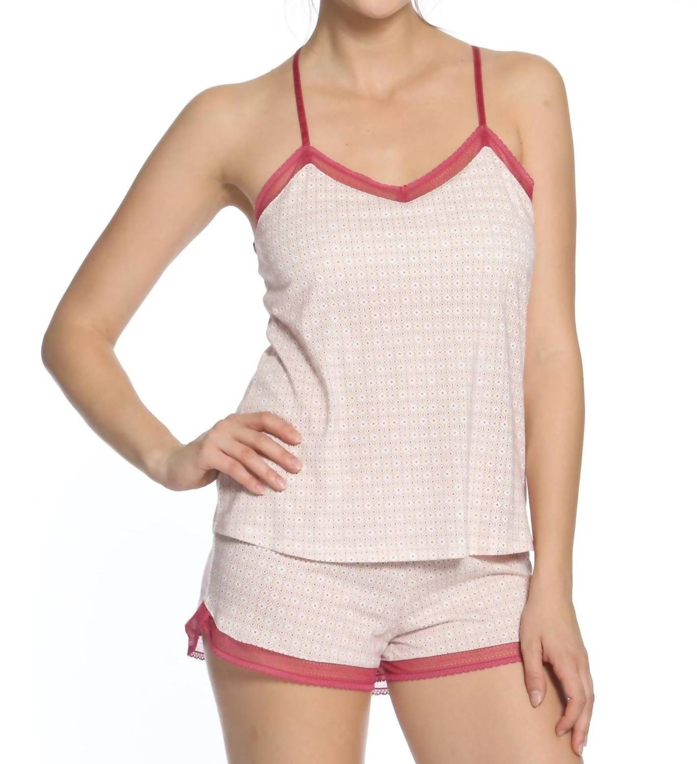 Twelve Eighty Eight - Bridgette Racerback Camisole Boxer Pajama Set