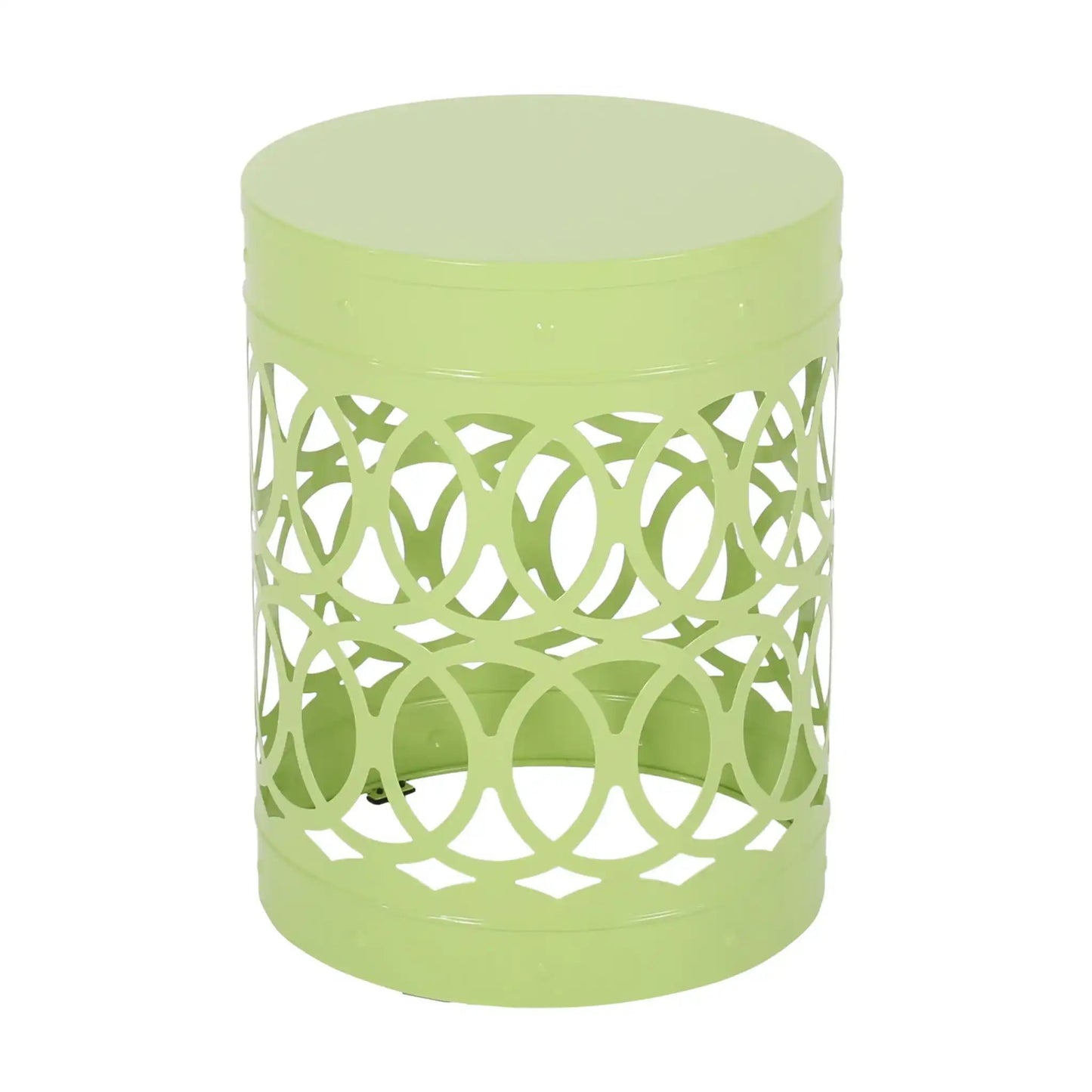 Outdoor Metal Large End Table, Modern Design